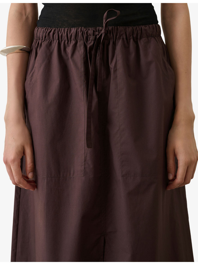 Agadir Drawstring-Waist Cotton Midi Skirt 4