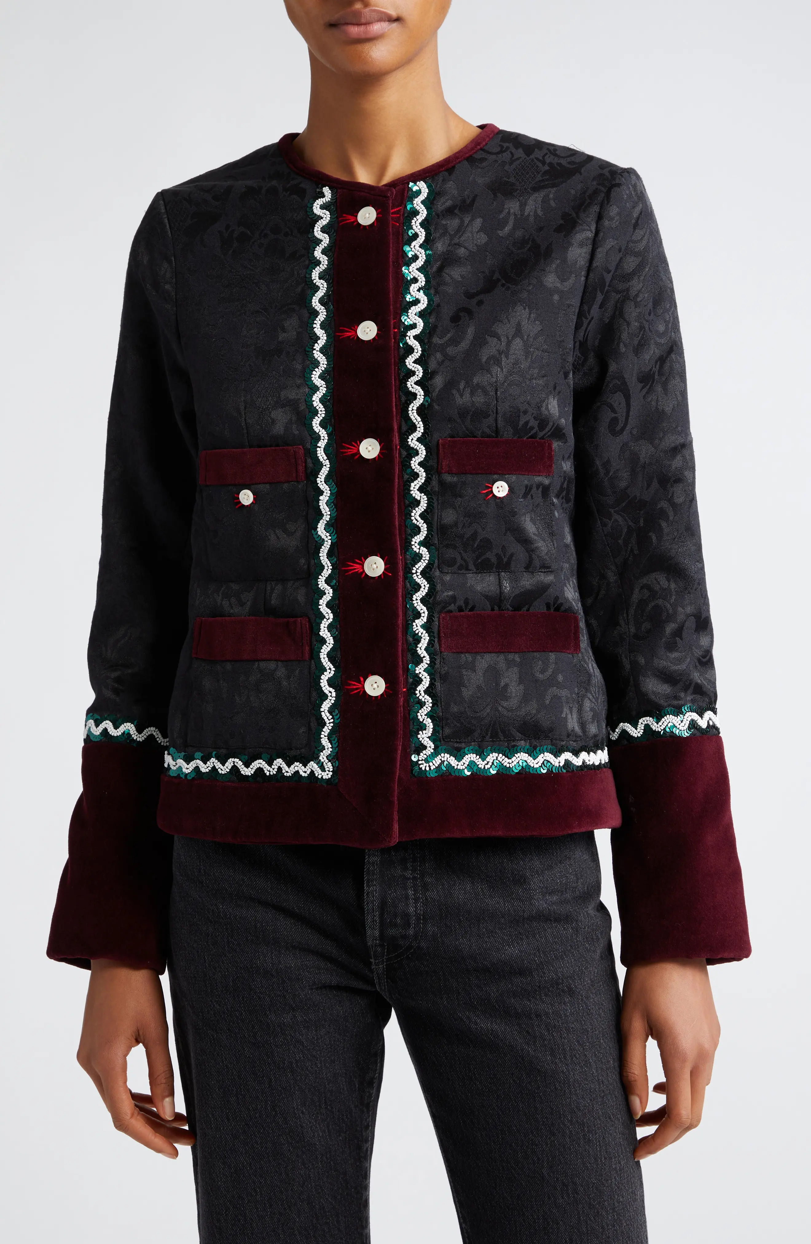 Dusk Brocade Rice Jacket - 1