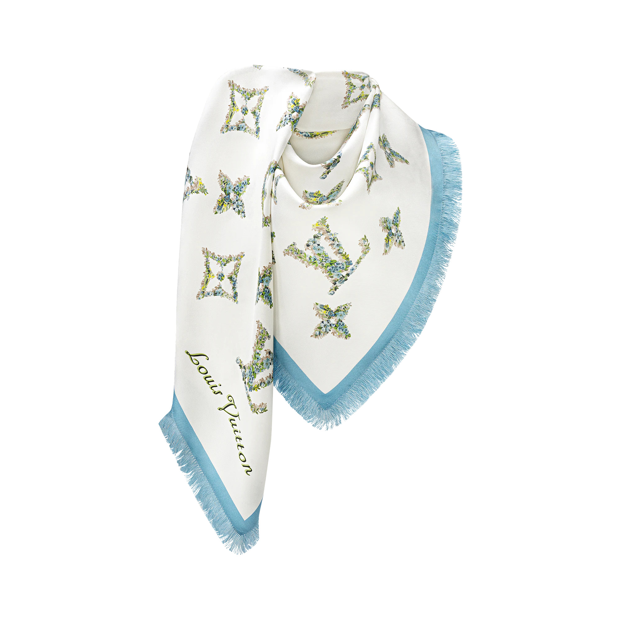 Monogram Flowers Shawl 2