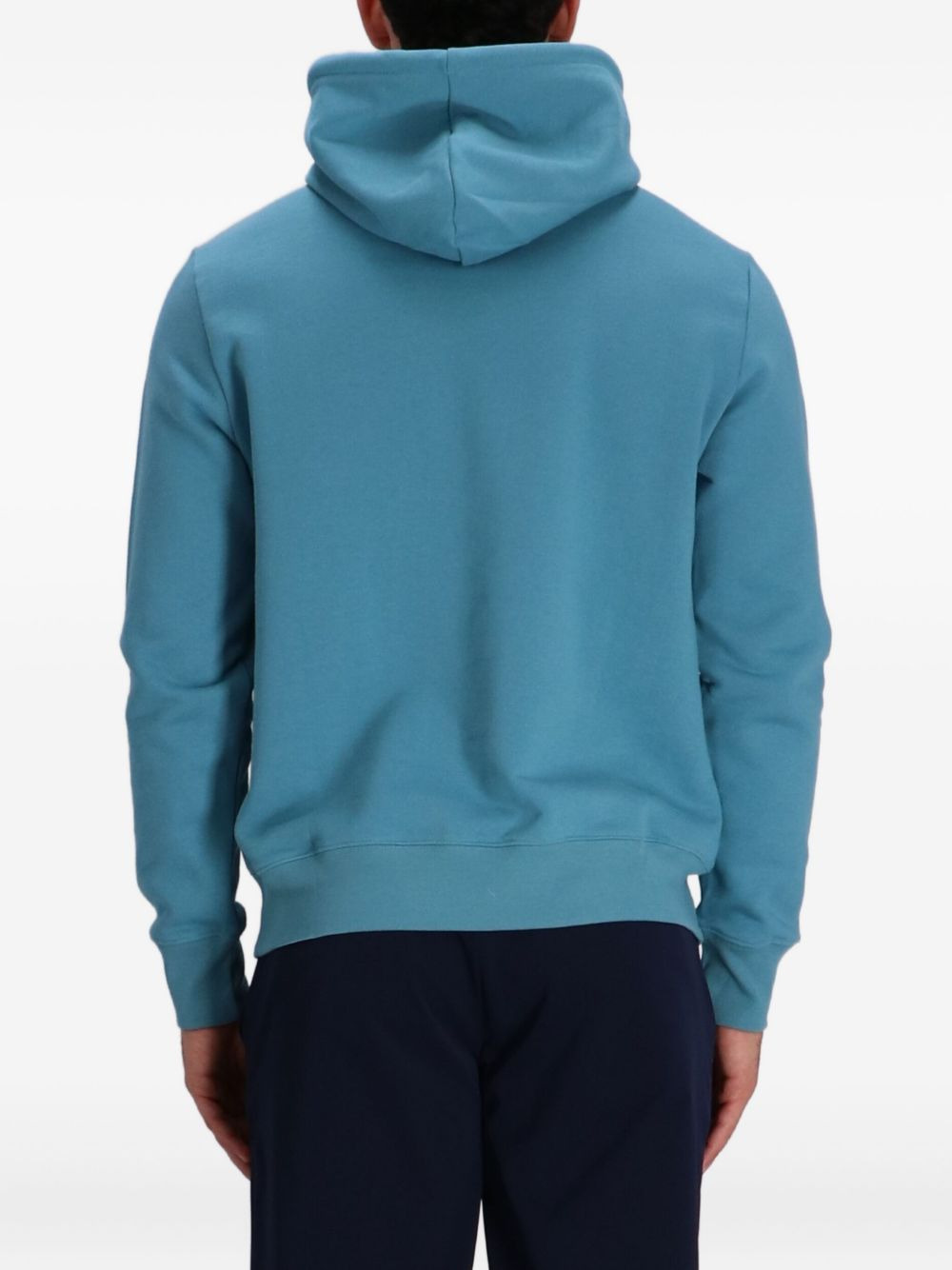 logo-patch cotton hoodie - 4
