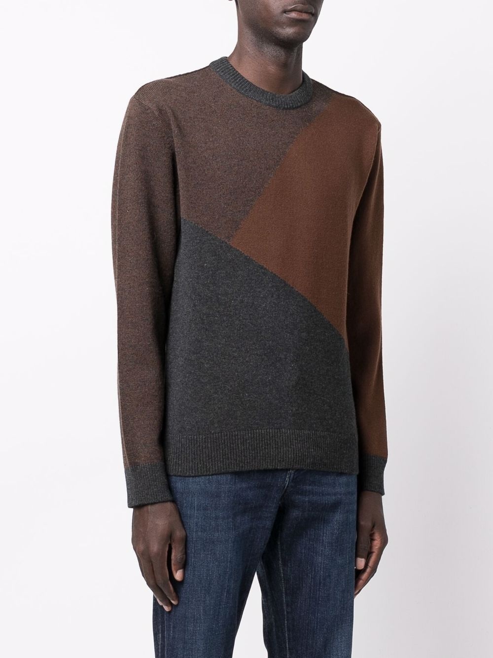 colour-block knitted jumper - 3