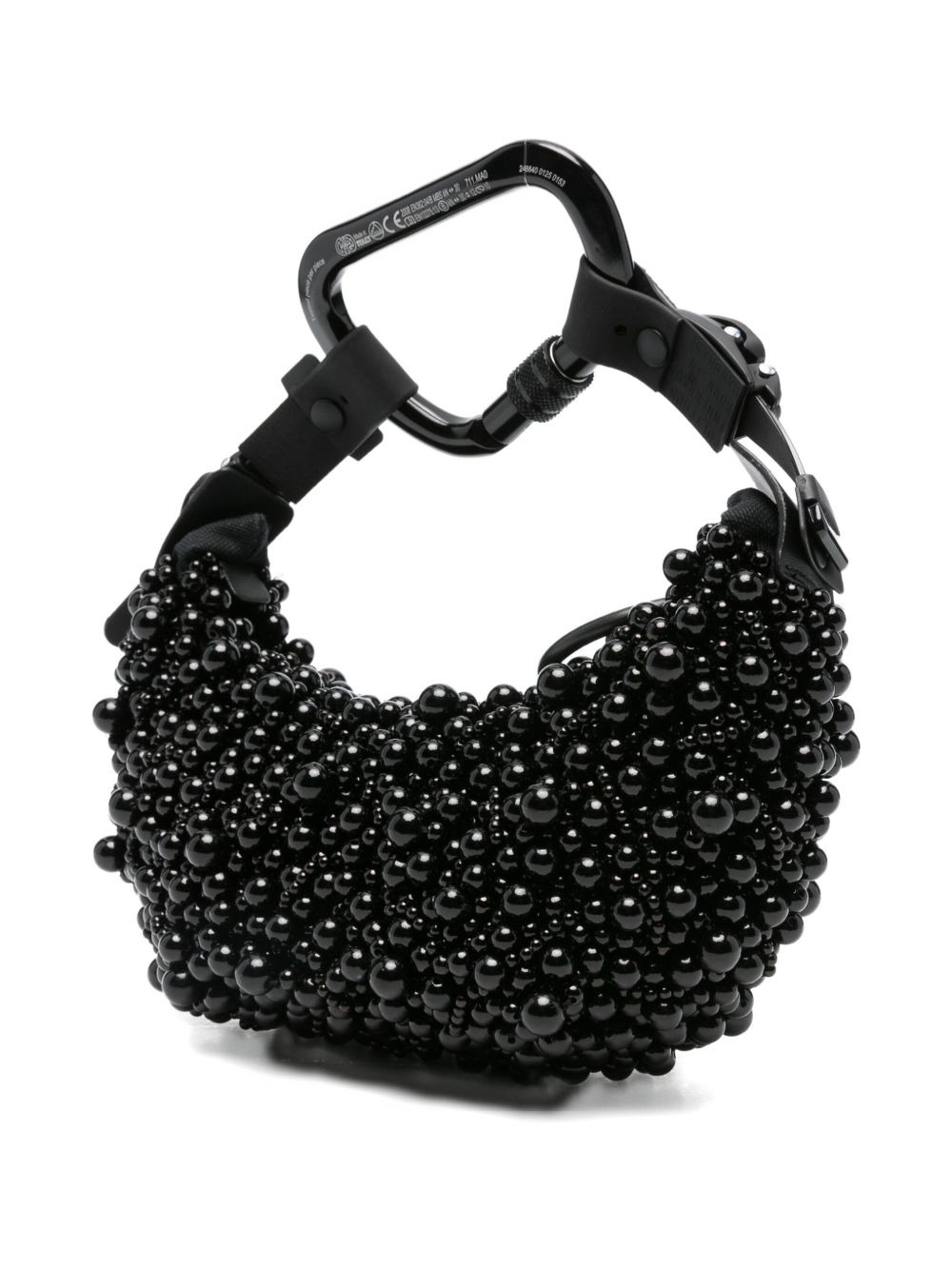 beaded carabiner clutch bag - 3