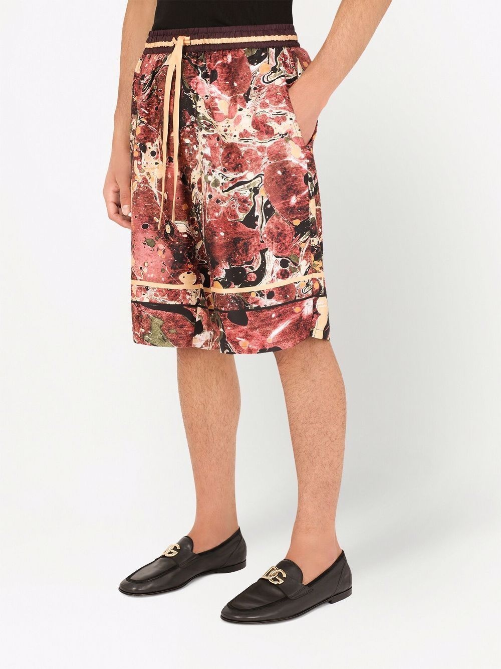 graphic-print track shorts - 5