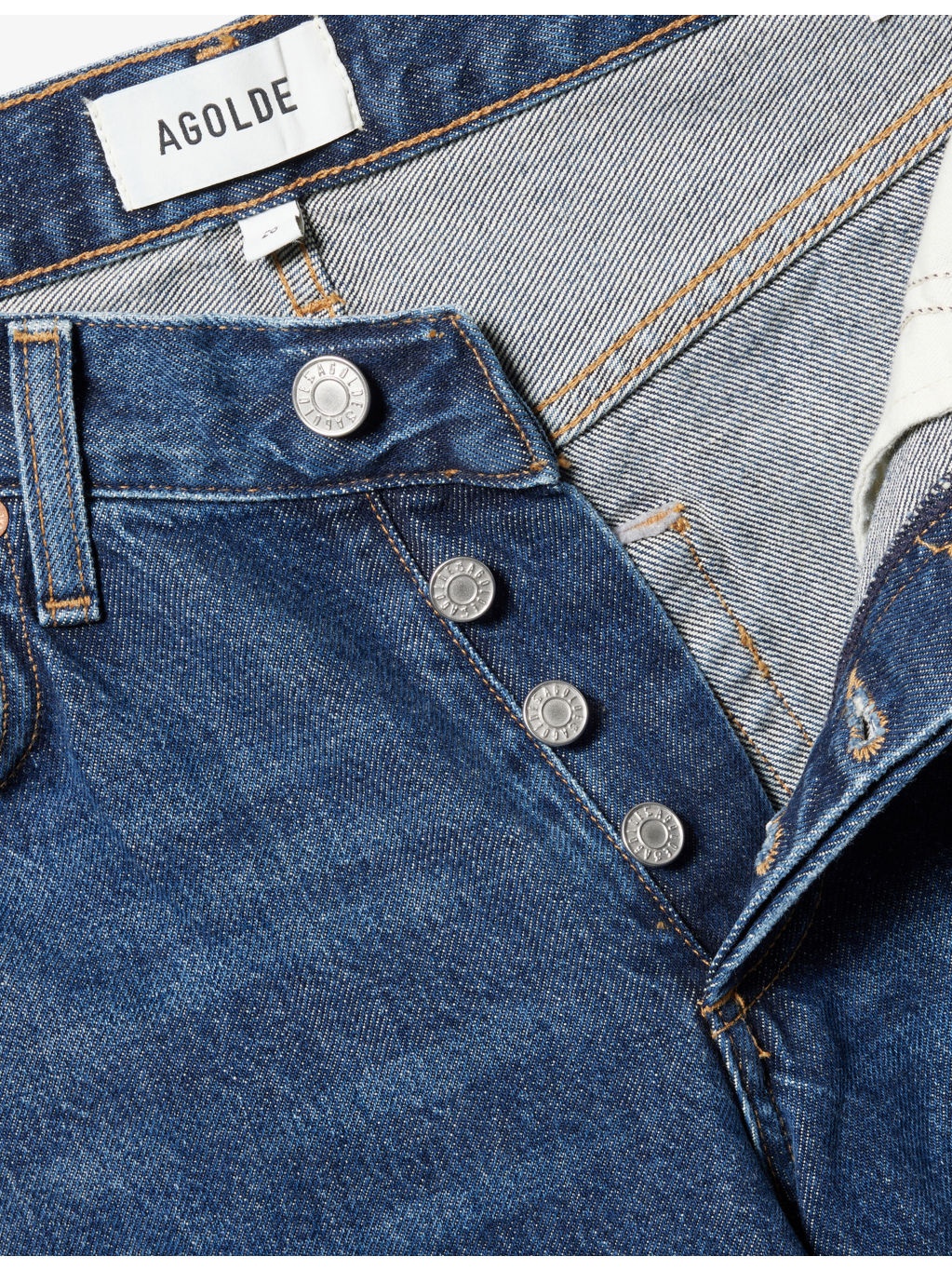 V-Waist Baggy-Fit Denim Jeans - 6