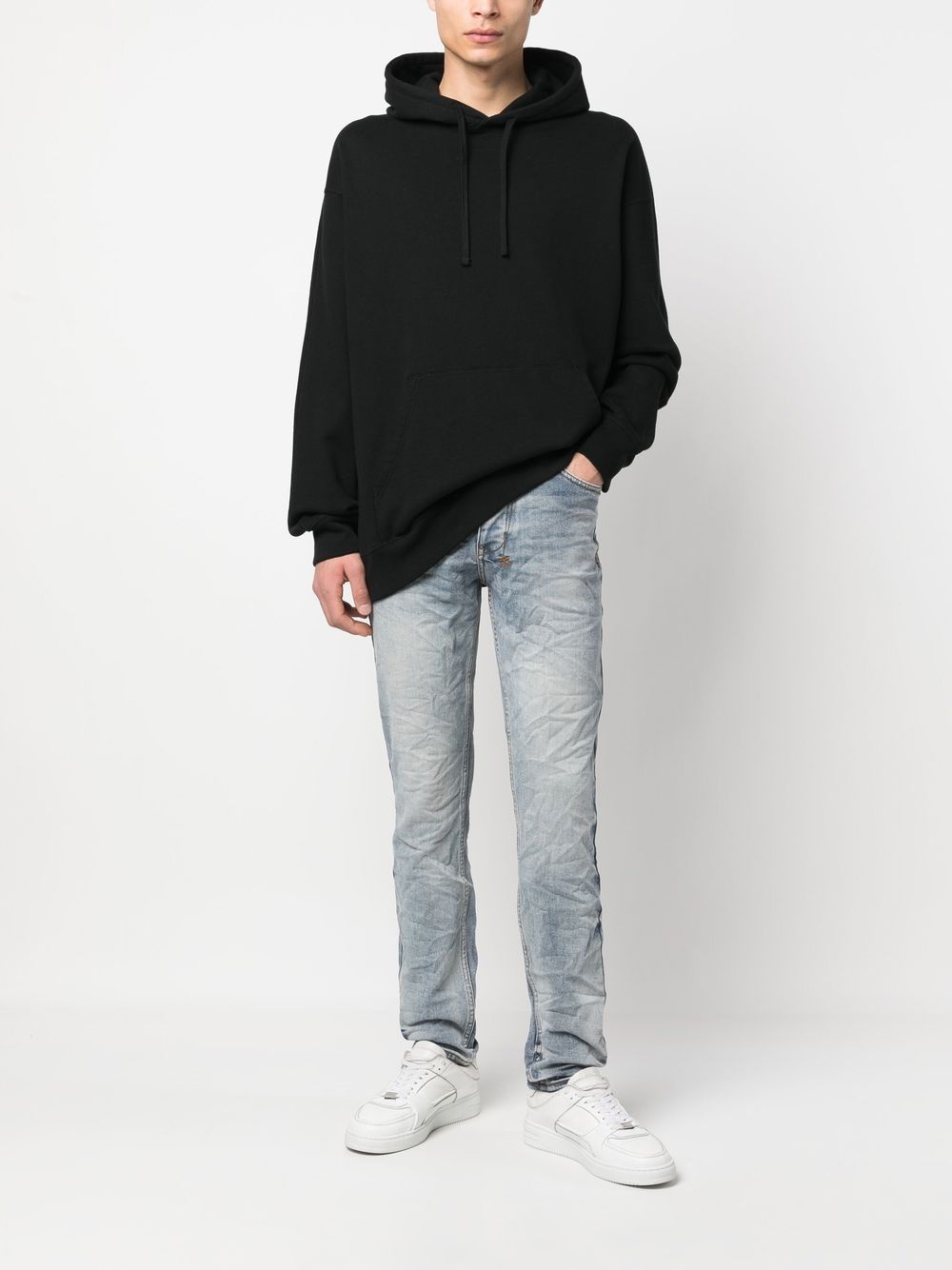 crinkled slim-cut jeans - 2