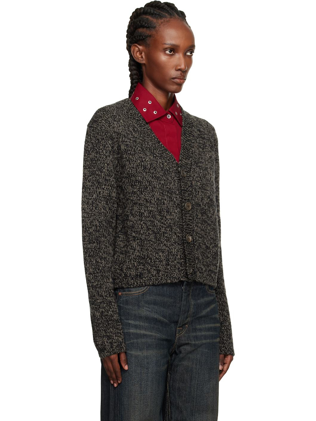 Black & Beige Academy Cardigan - 2