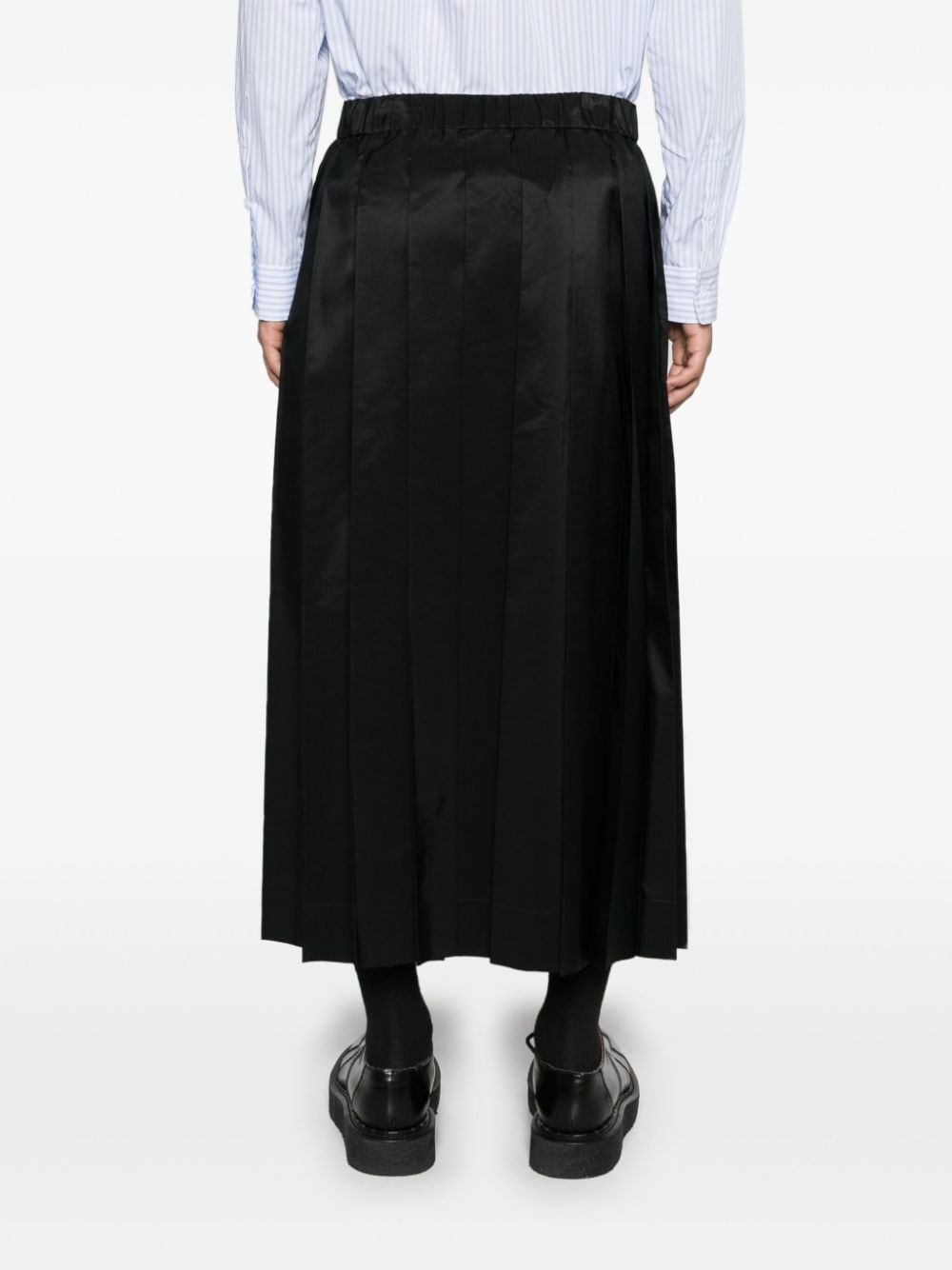 pleated elasticated waist skirt - 4