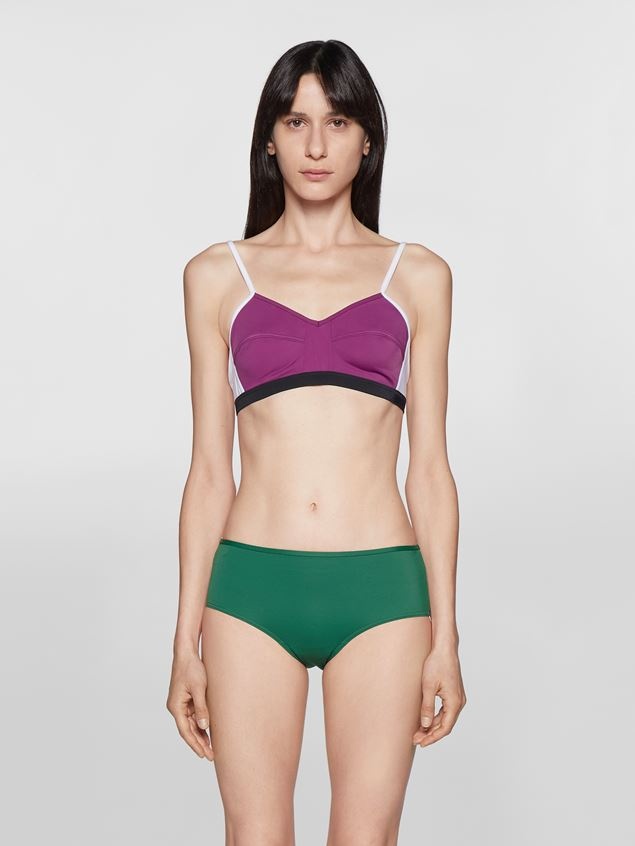 COLOUR-BLOCK STRETCH BIKINI - 2