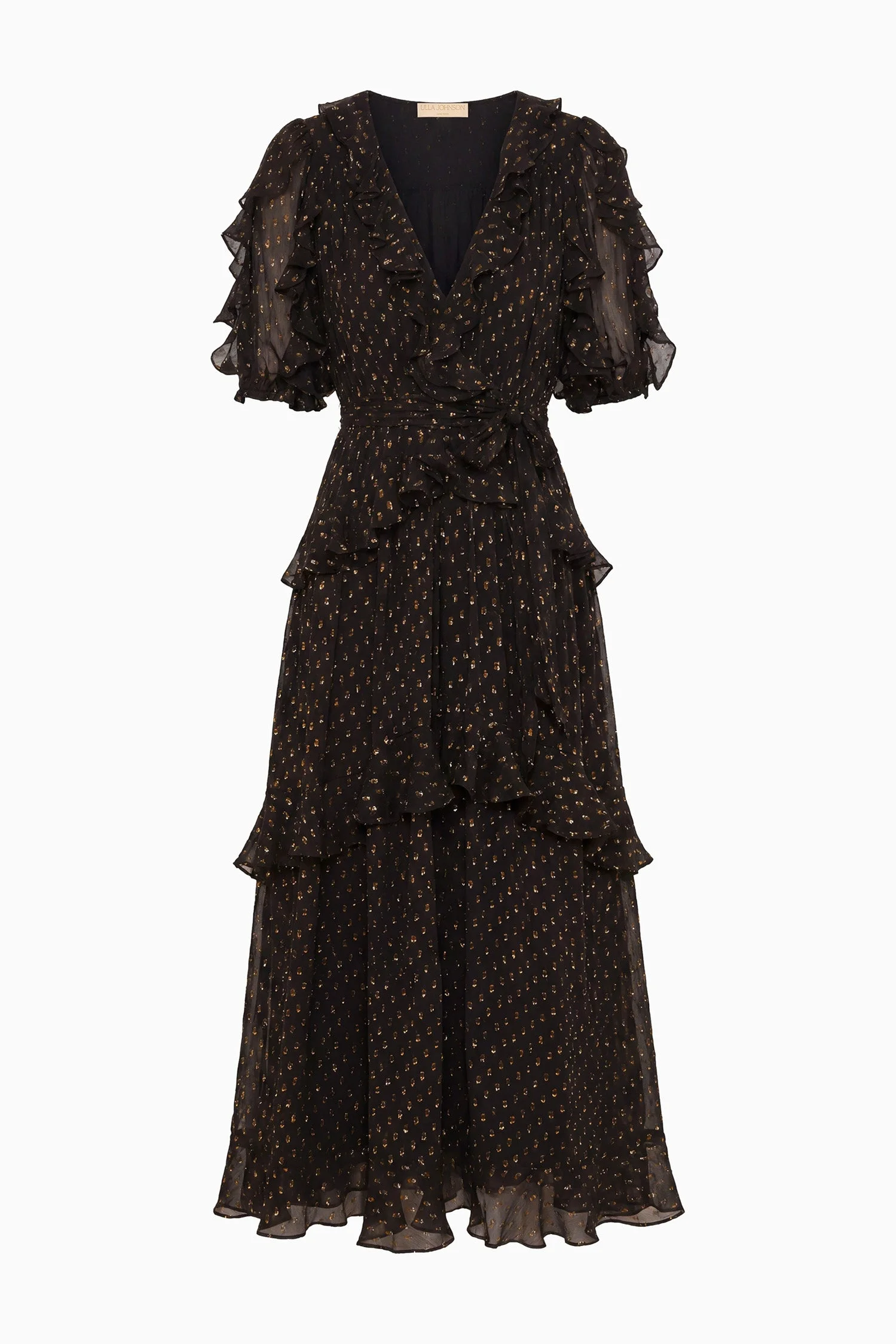 Tida Short Sleeve Silk Dress - 1
