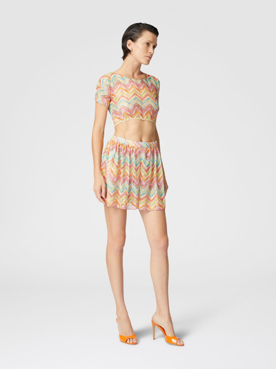 Missoni Printed tulle cover-up shorts outlook