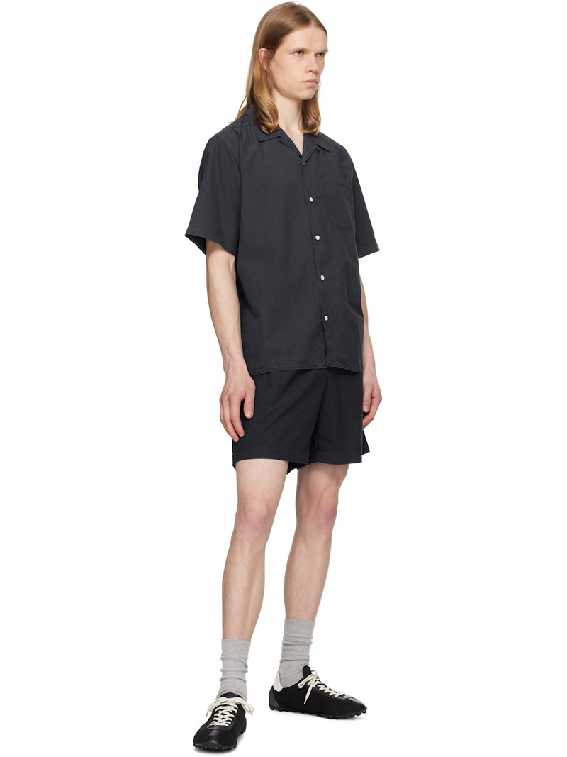 NORSE PROJECTS Navy Carsten Cotton Tencel Shirt outlook