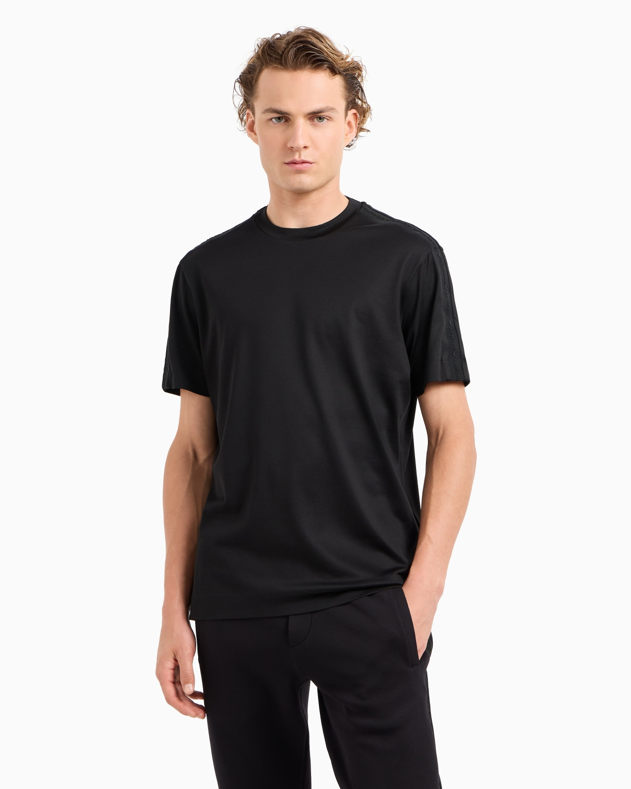ASV Lyocell-blend jersey T-shirt with embossed logo tape - 2