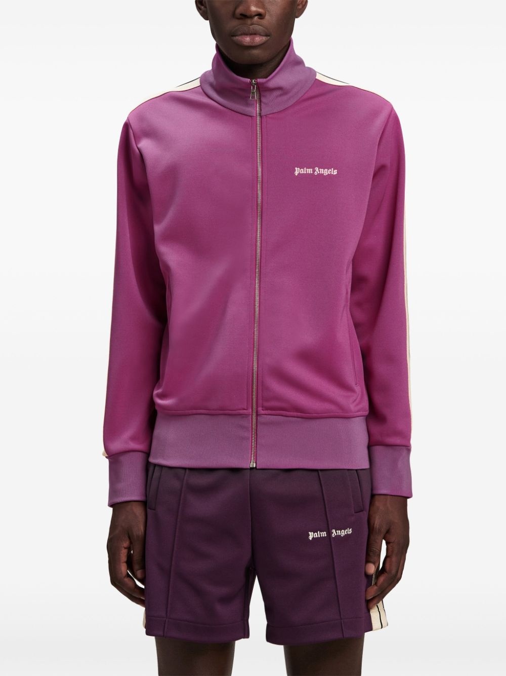 logo-print track jacket - 3