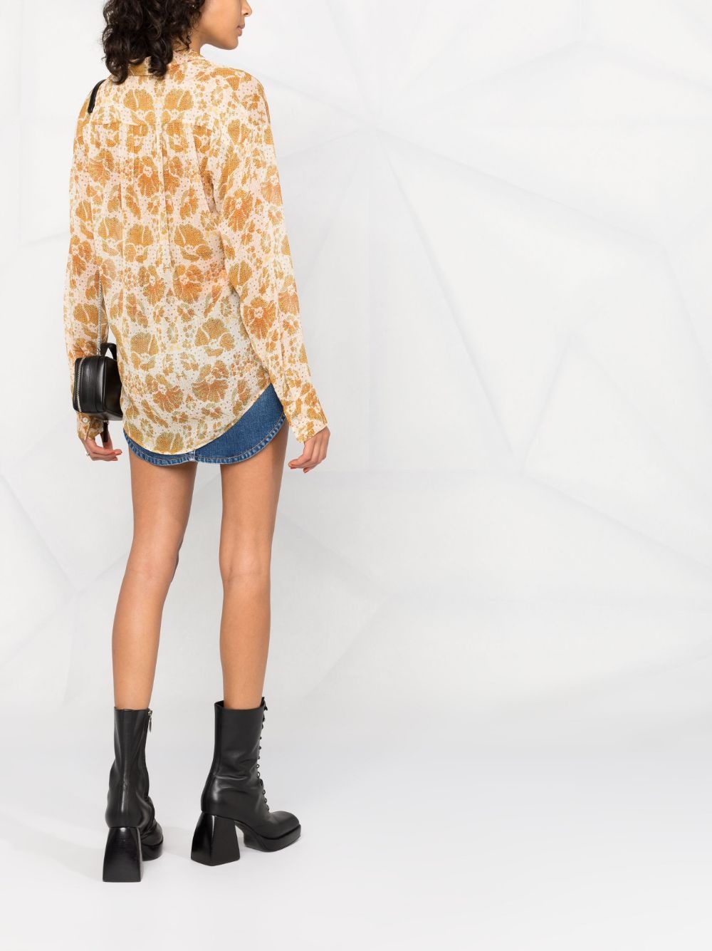 woven floral jacquard shirt - 6