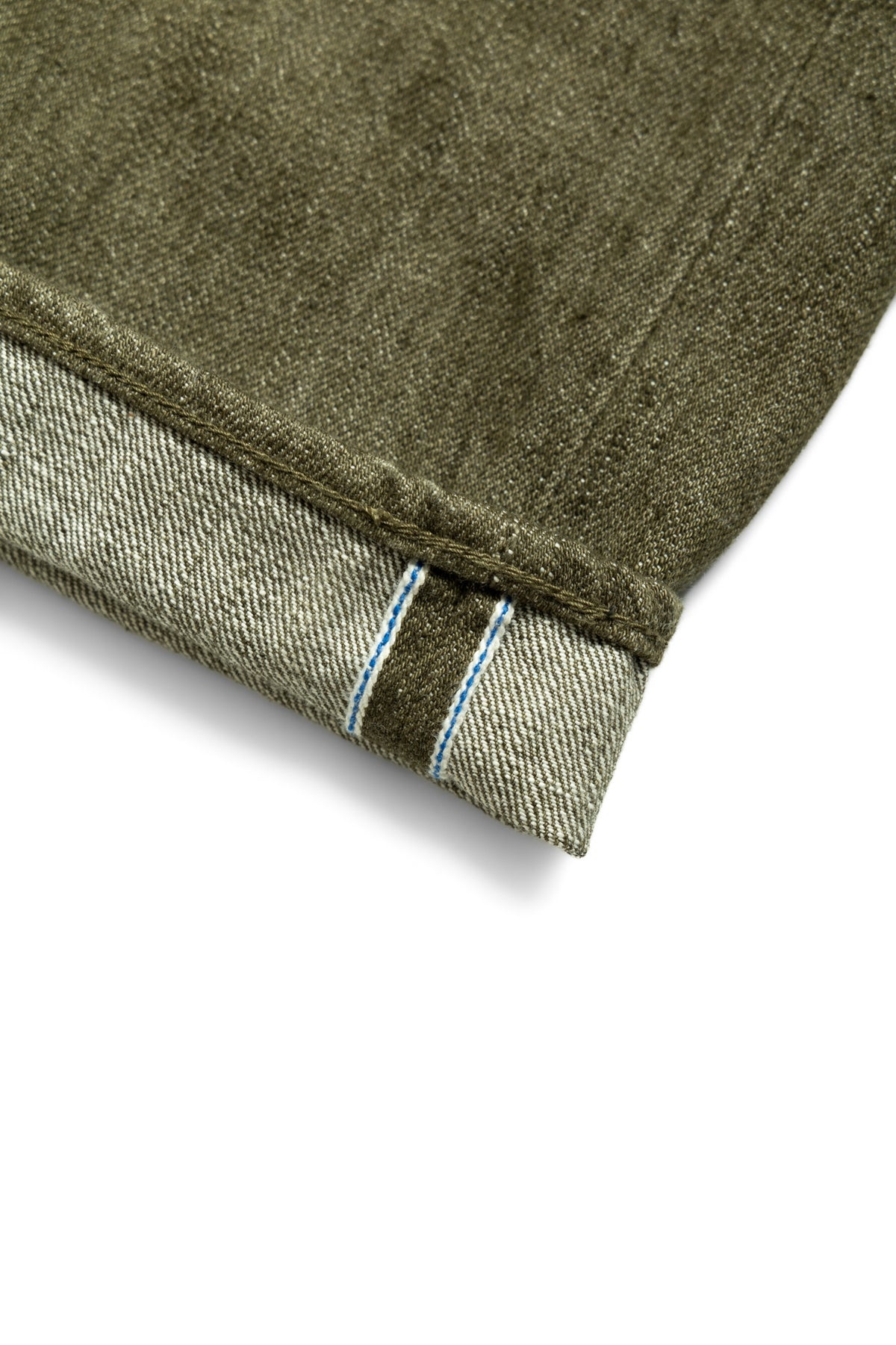 OL-14oz-019 14oz Olive Selvedge Denim Relax Tapered - 12