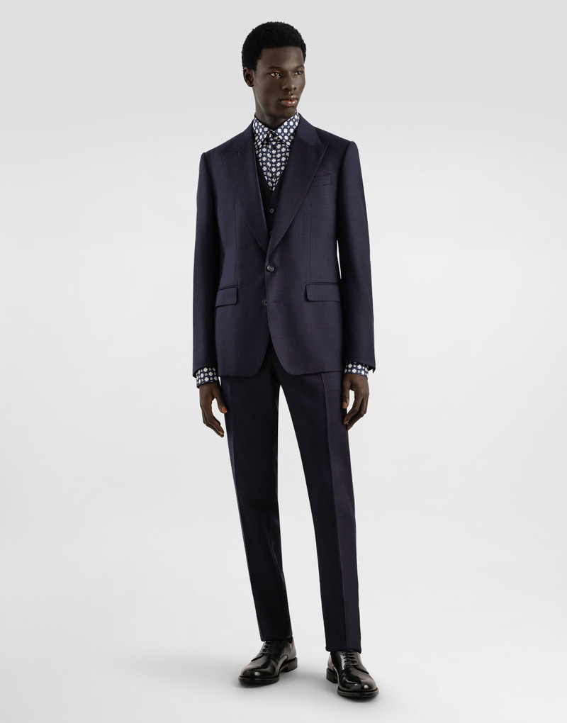 Dolce & Gabbana Single-breasted micro-patterned wool suit outlook