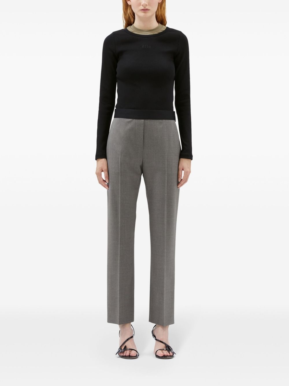 straight-leg virgin-wool-blend trousers - 3
