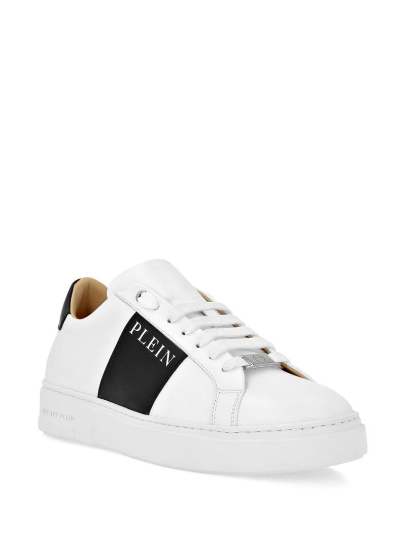 PHILIPP PLEIN Lo-Top Leather Sneakers outlook
