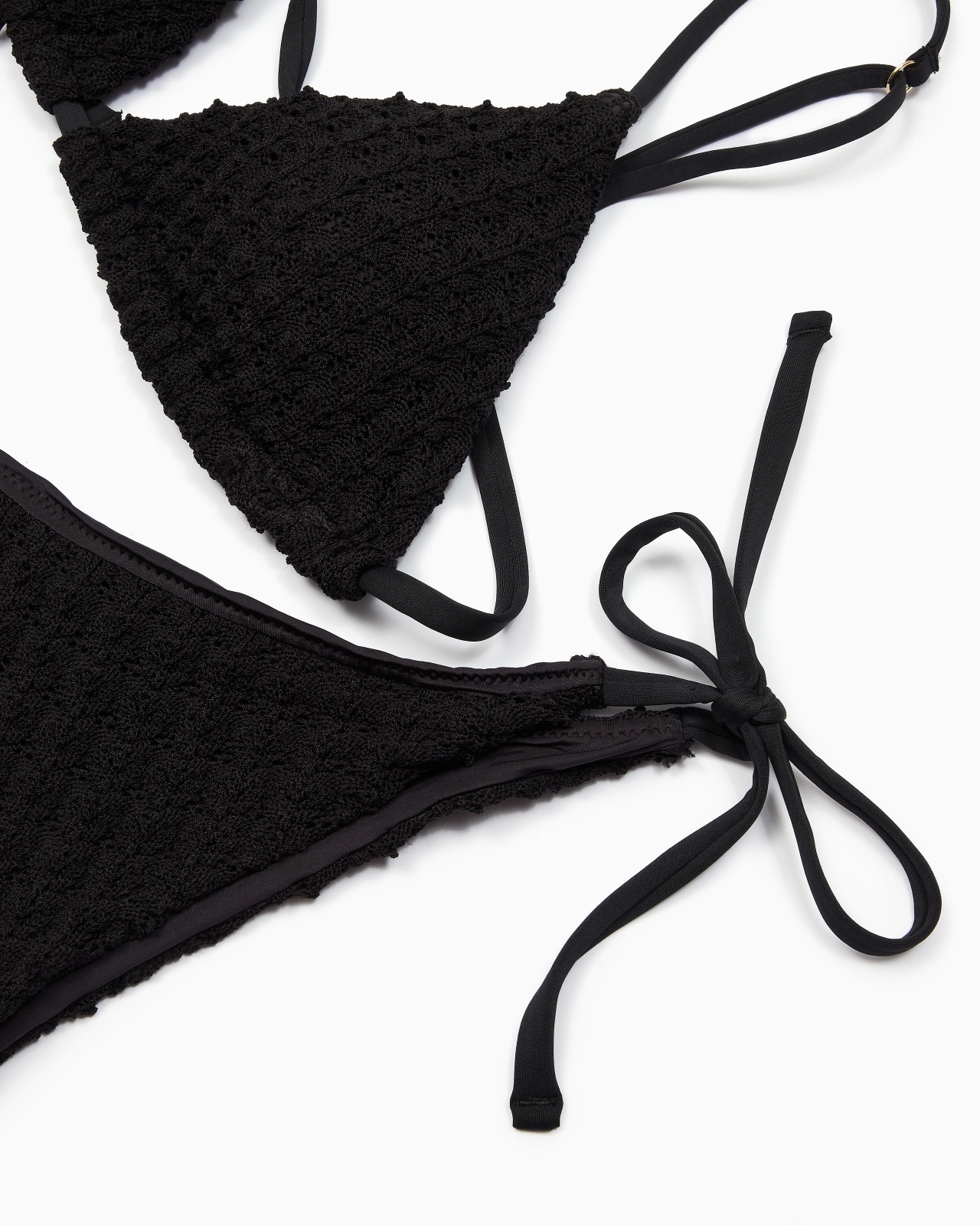 CROCHET LYCRA PADDED TRIANGLE BIKINI - 4