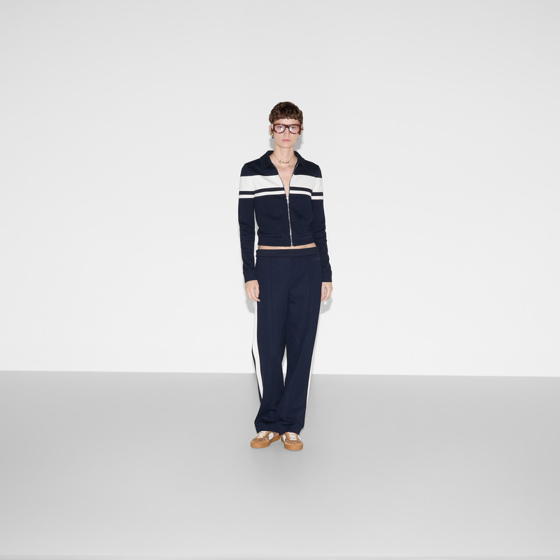 GUCCI Cotton jersey jacket with embroidery outlook