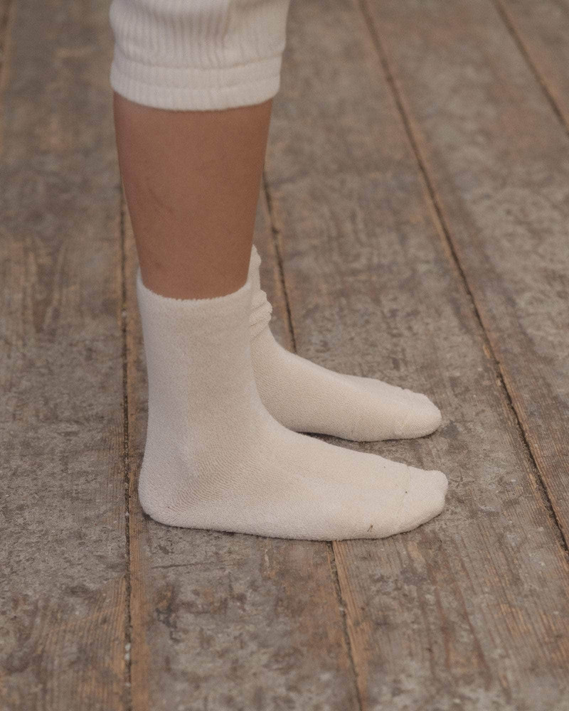 BASERANGE Buckle Overankle Socks - Textured Organic Cotton outlook