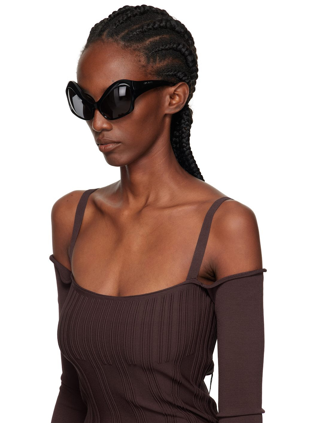 Black Cat Eye Sunglasses - 4