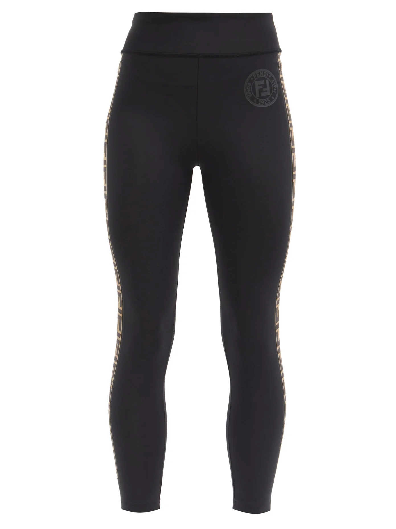 Rama logo-tape stretch-jersey leggings - 1