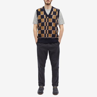 Fred Perry Fred Perry Glitch Chequerboard Knit Vest outlook
