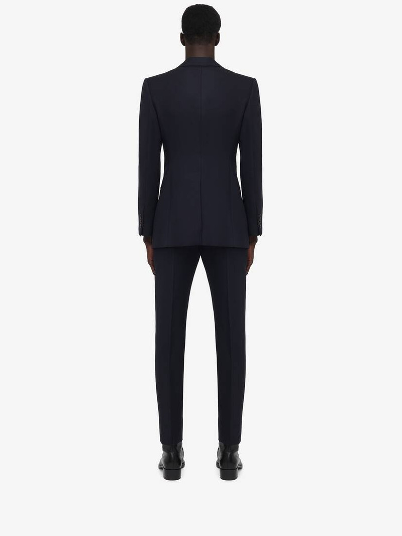 Men's Large Lapel Jacket in Navy 4