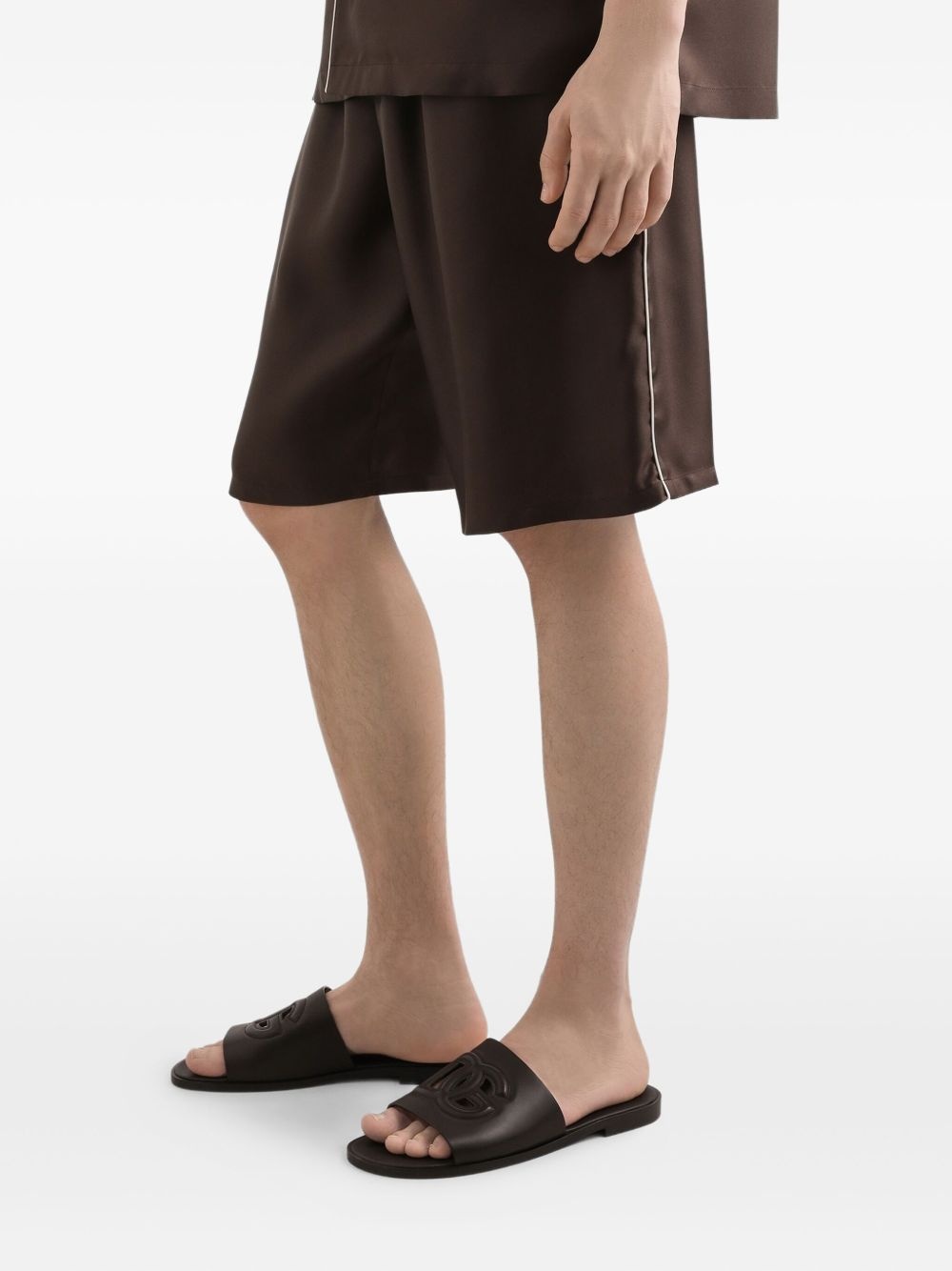 drawstring-waist shorts - 4