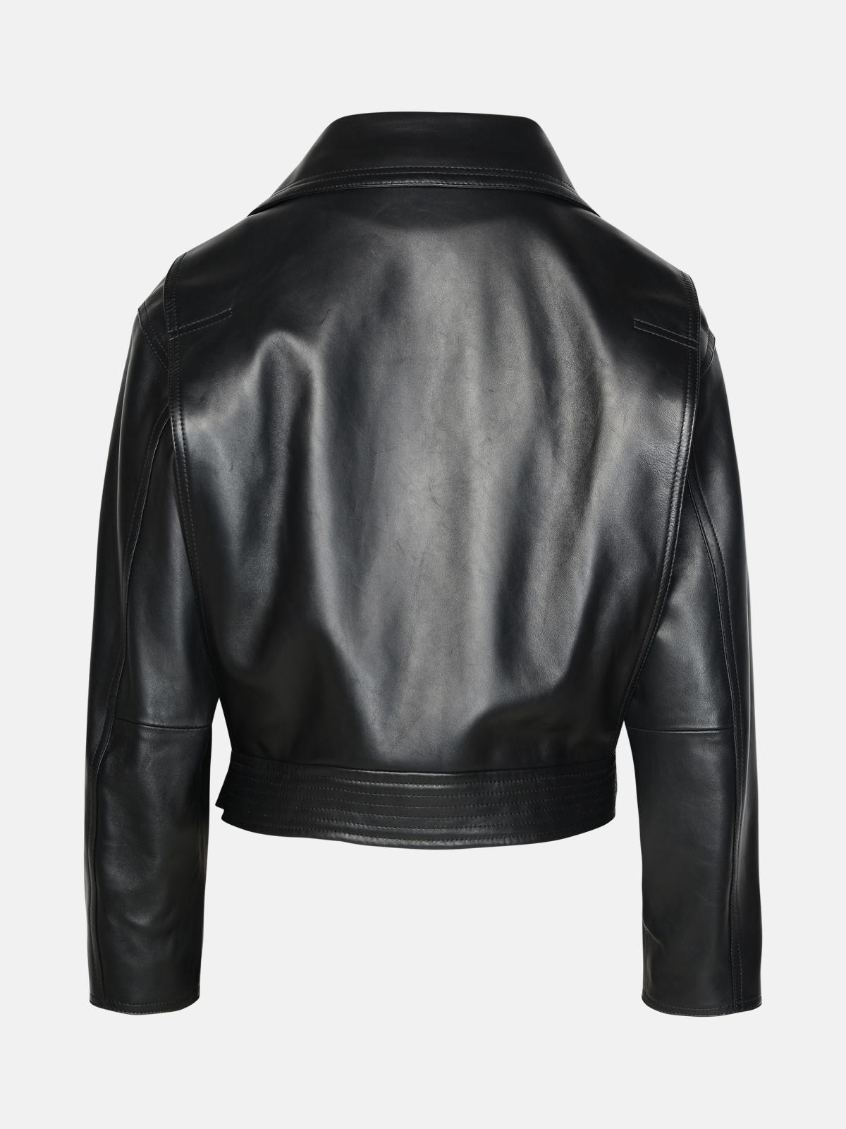 BLACK LAMBSKIN JACKET - 3