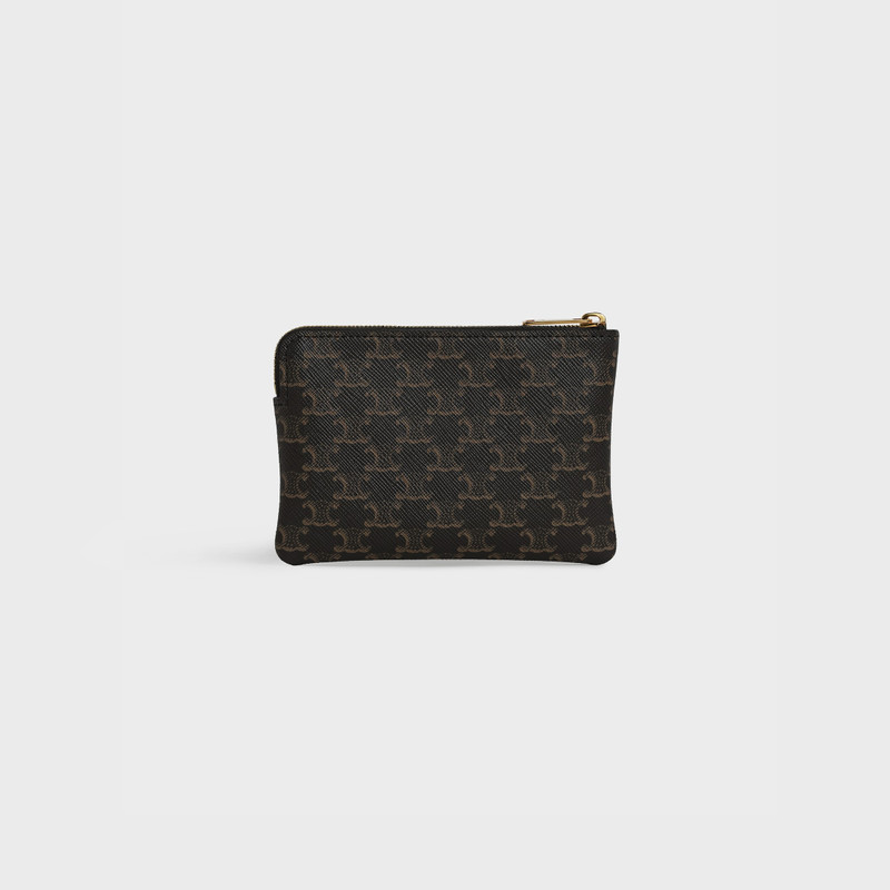 Coin & Card Pouch in Triomphe Canvas 3
