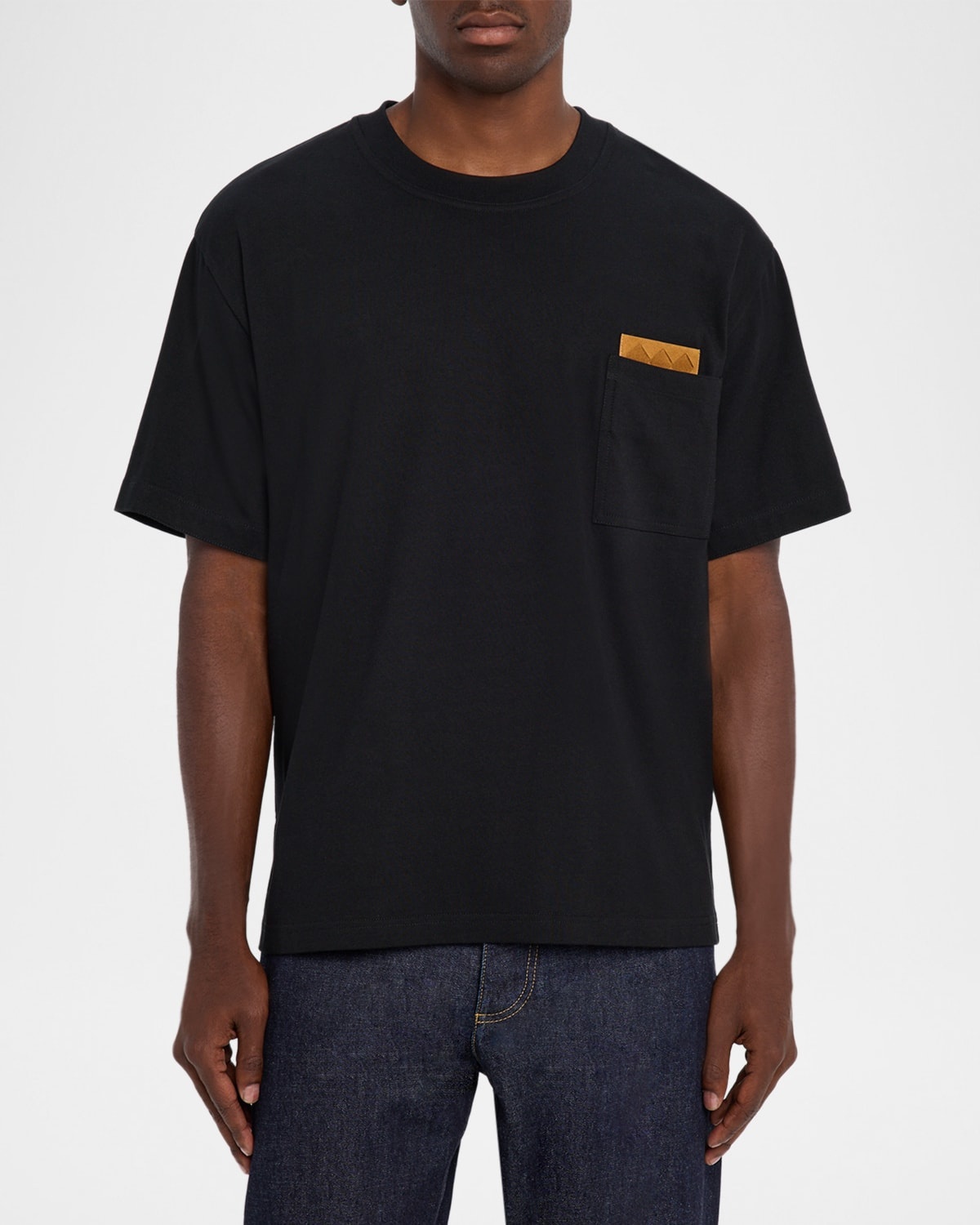 Men's Pima Cotton Jersey Intrecciato-Pocket T-Shirt - 4
