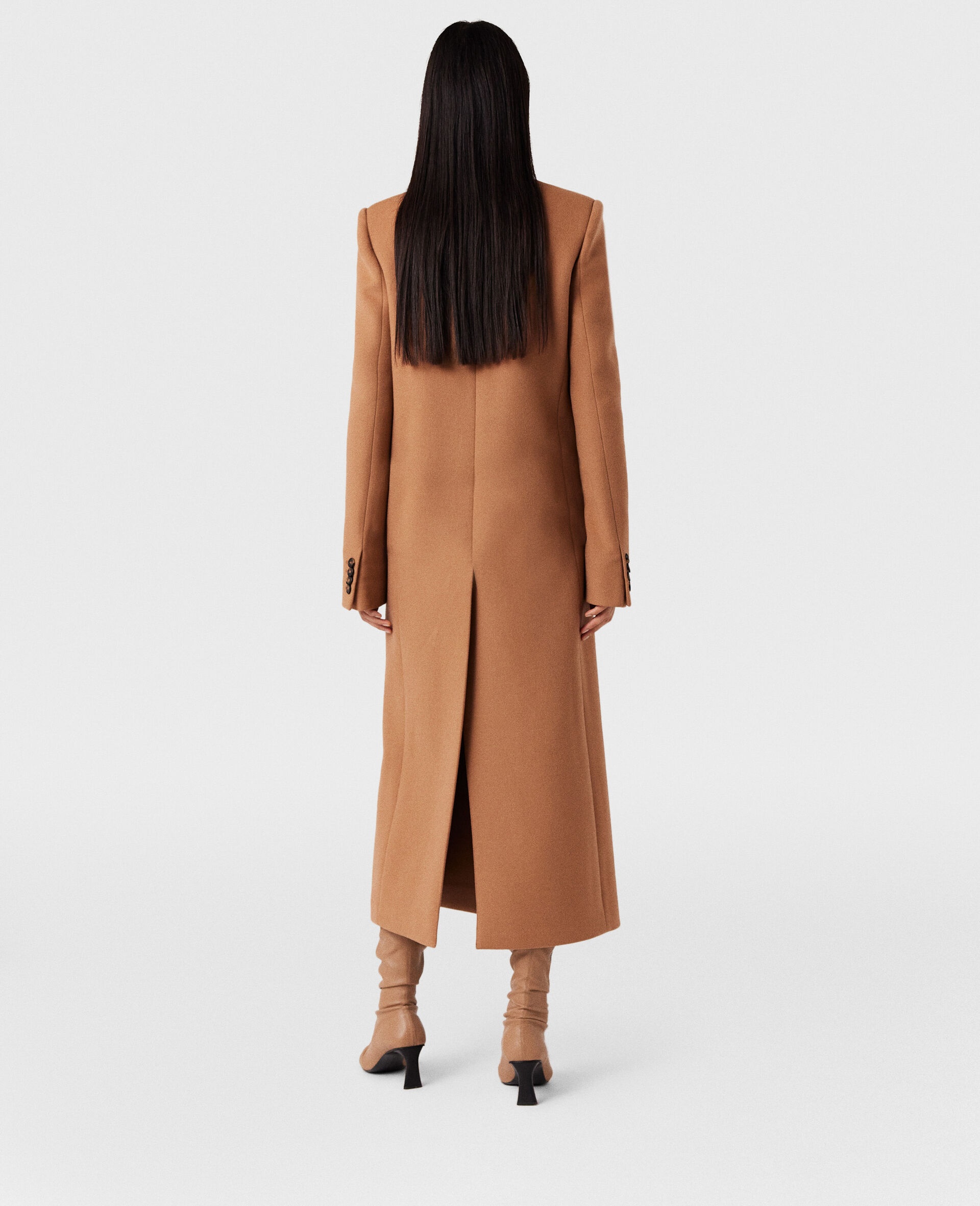Double Breasted Longline Coat - 4