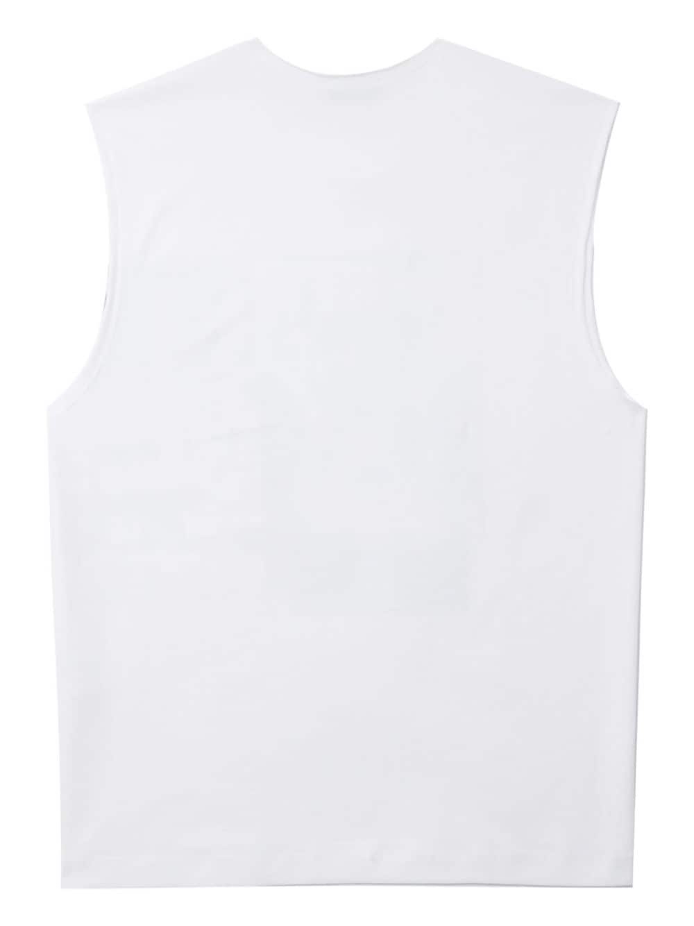 graphic-print cotton tank top - 6