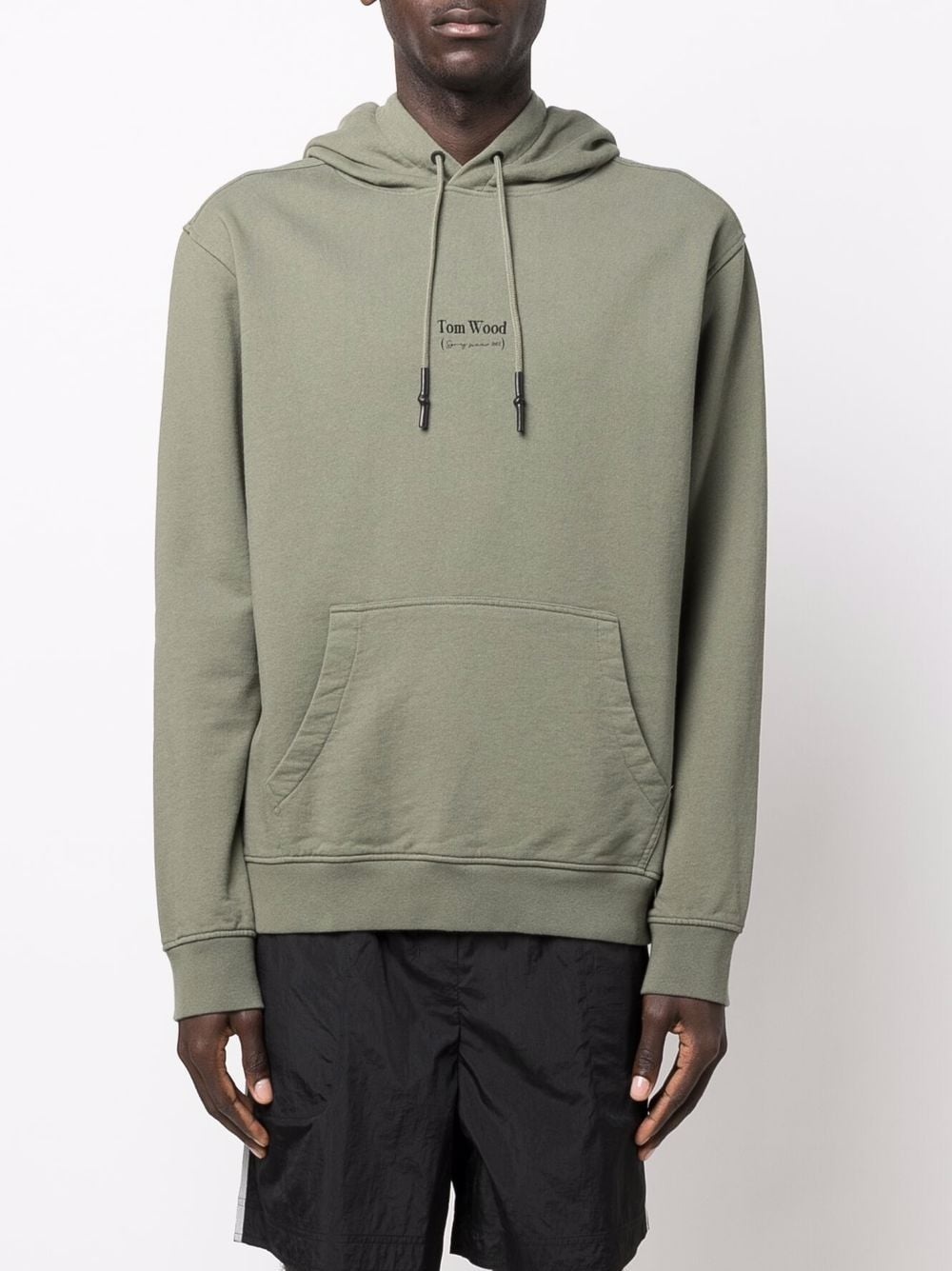 logo-print drawstring hoodie - 3