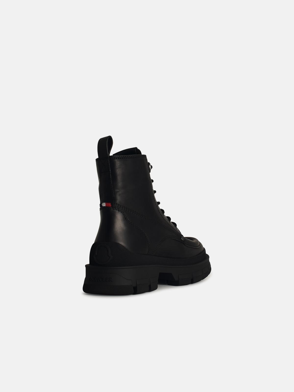 'HEVEA' BLACK LEATHER BOOTS - 3