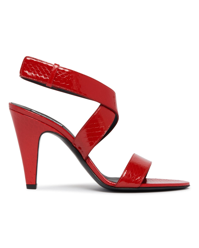 Alaïa Red Cone Leather Sandals outlook