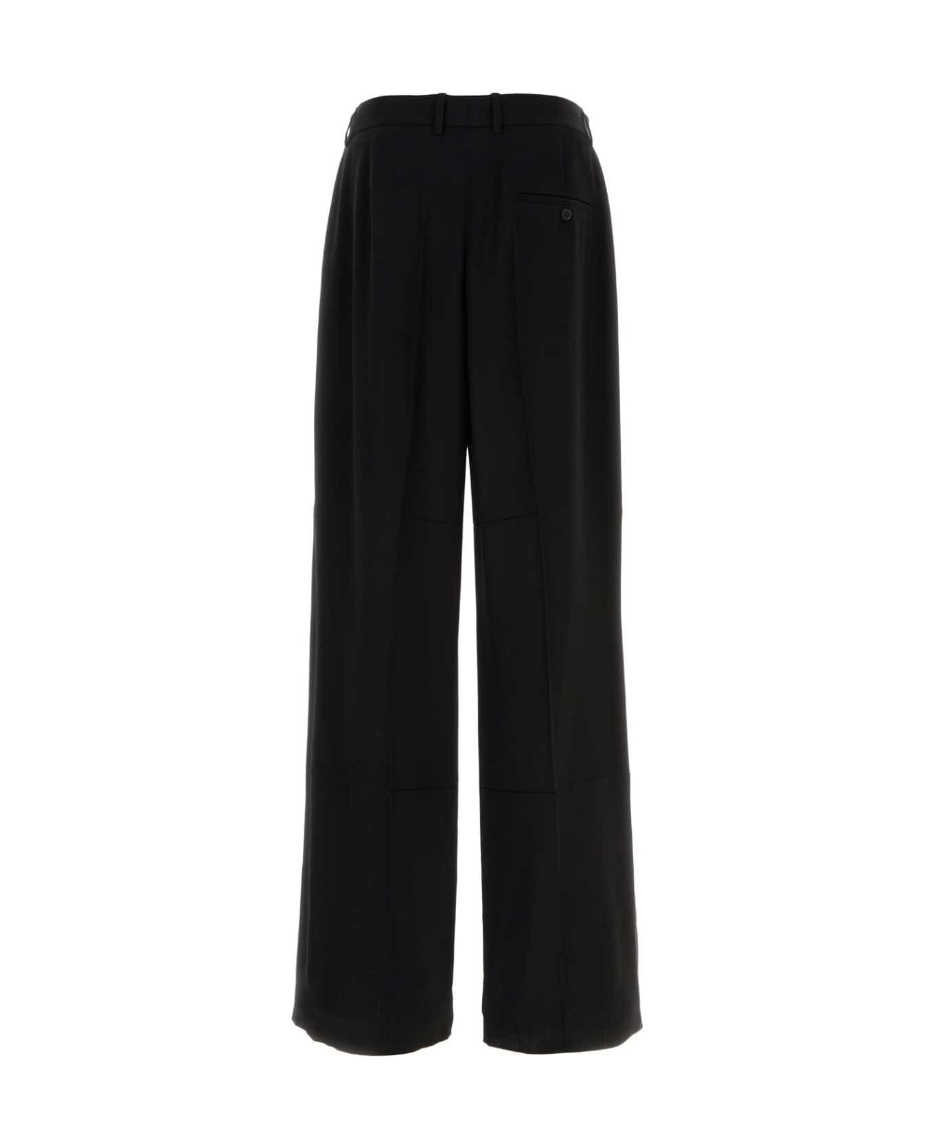 Black Pants With Belt Loops In Wool Blend Man - 2