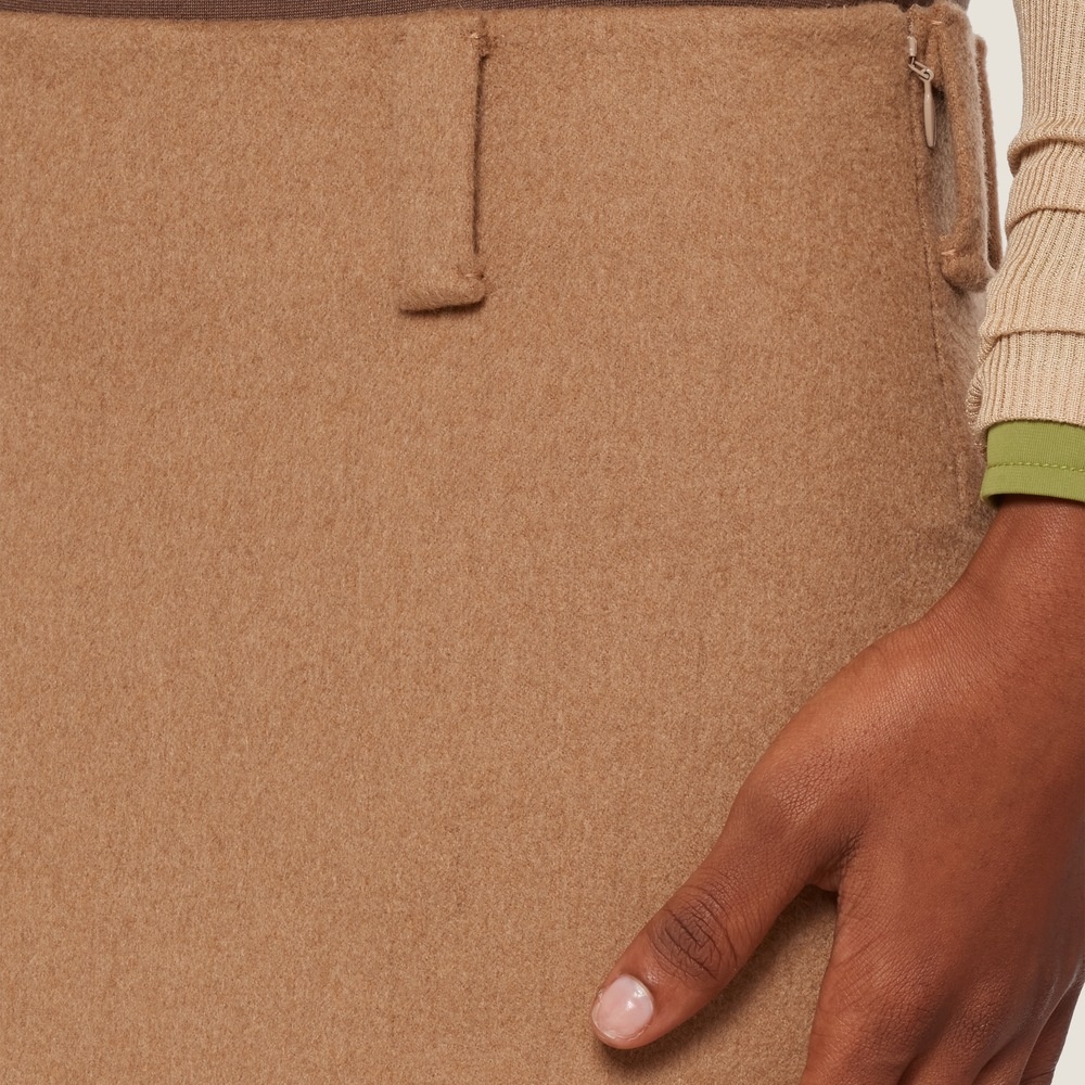 Camel-hair pencil skirt - 3