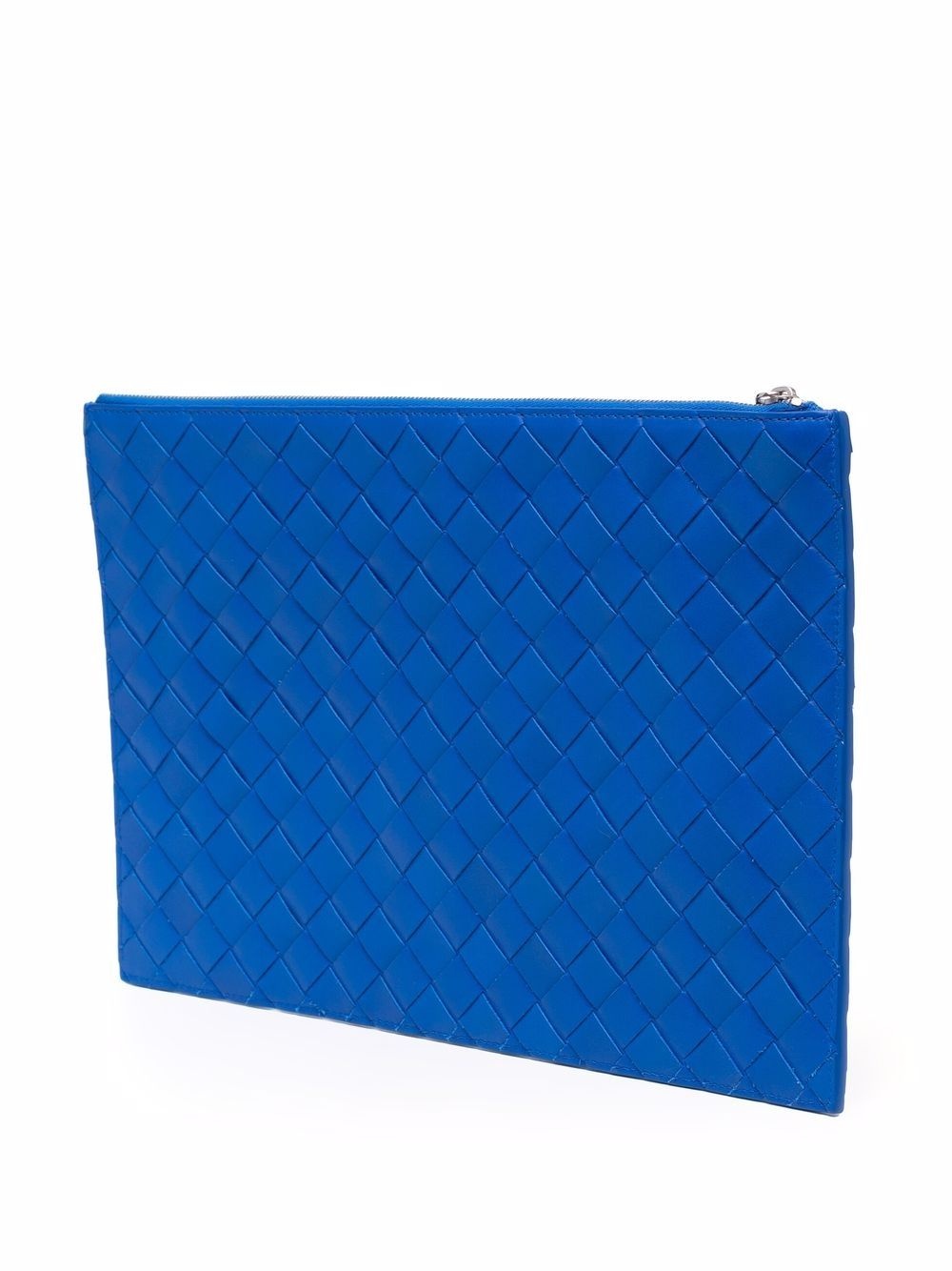 Intrecciato woven leather clutch bag - 3