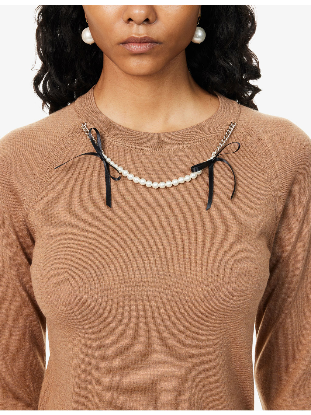 Embellished Round-Neck Wool And Silk Jumper - 5