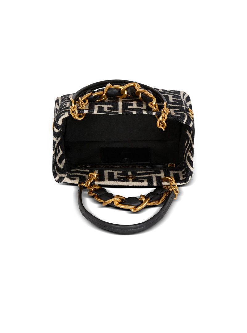 Small 1945 Soft monogrammed jacquard tote bag 7