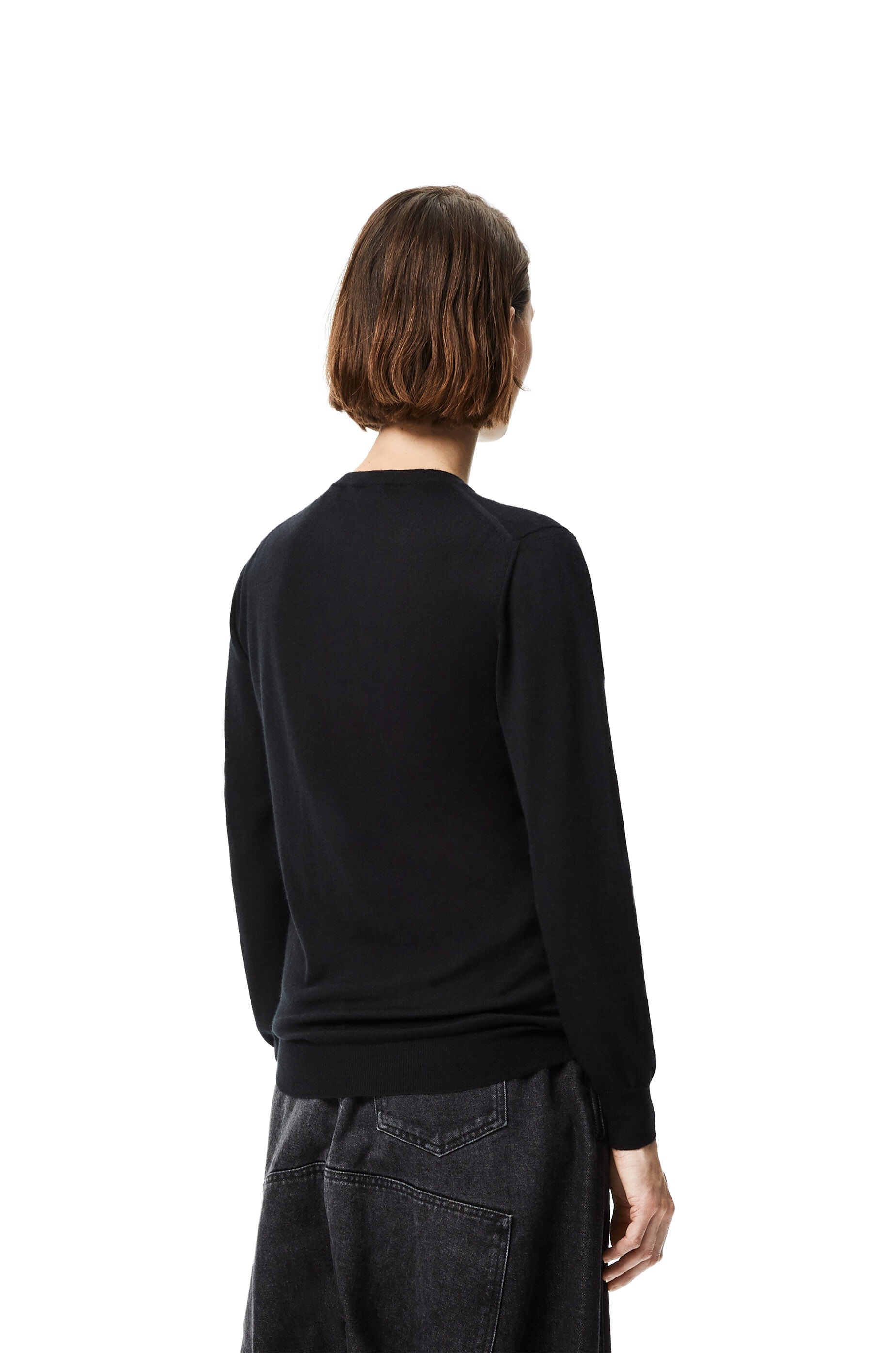 Anagram embroidered sweater in cashmere - 4