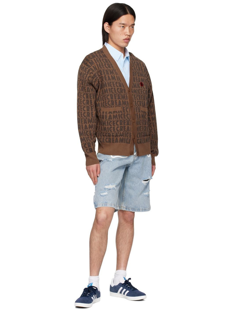 ICECREAM Brown Text Cardigan outlook