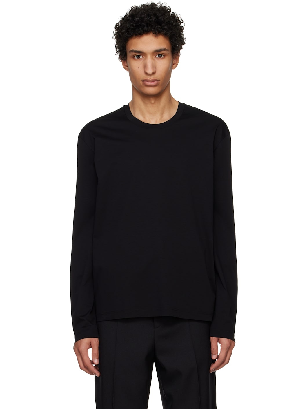 Black Logo Flag Long Sleeve T-shirt - 1
