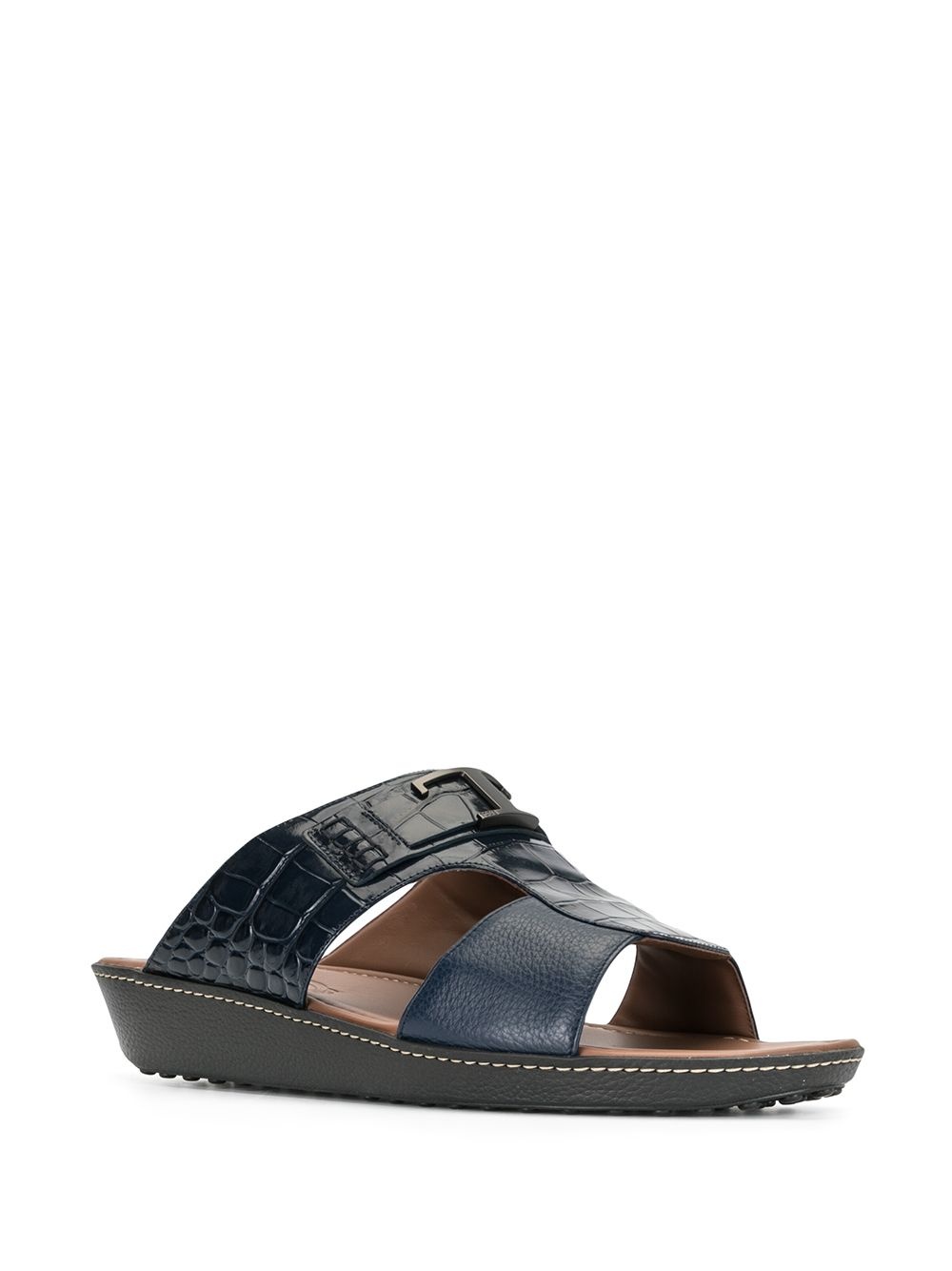 croc-effect leather sandals - 2