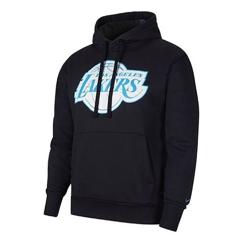 Nike NBA City Edition Logo Fleece Casual Sports Pullover Los Angeles Lakers Black CN2547-010 - 1