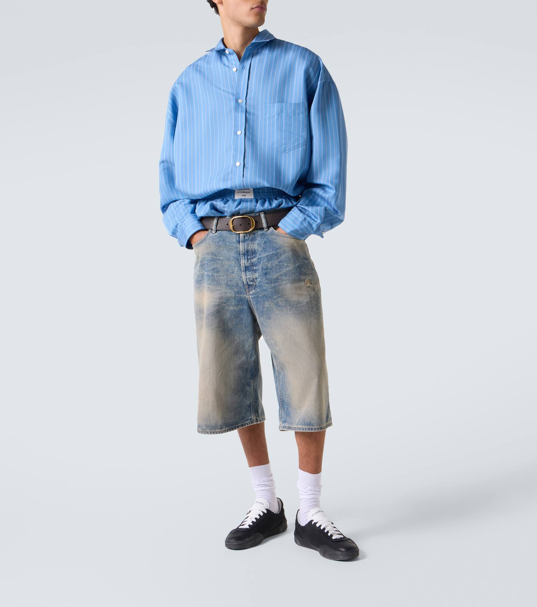 Low-rise denim shorts - 2