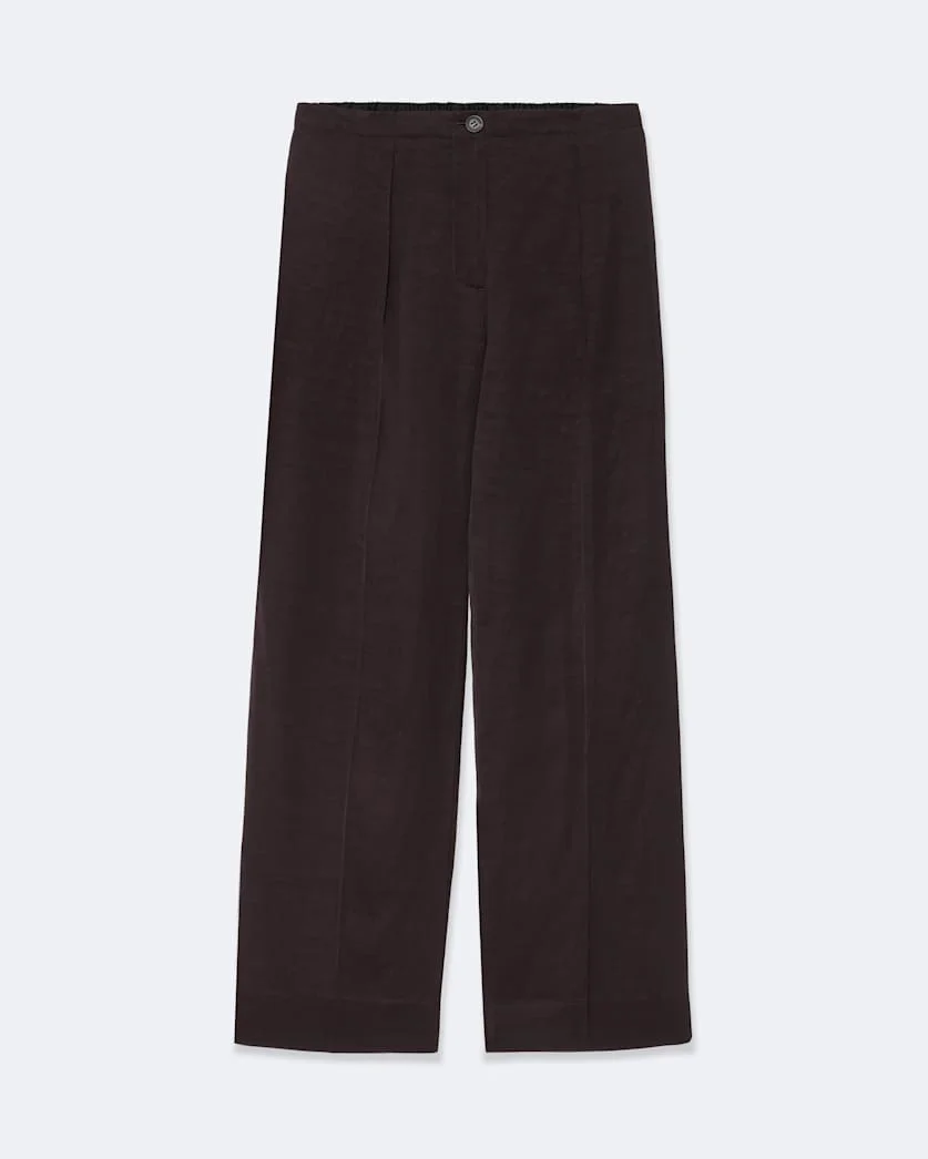 LEONIE MID-RISE SATIN WIDE-LEG PANTS - 1